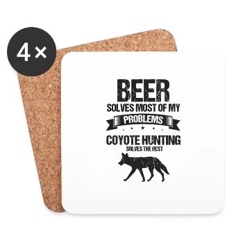 Conception de coyote pour les réacteurs de coyote - Dessous de verre (lot de 4) - blanc - Devant