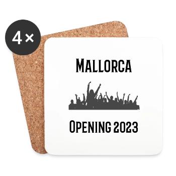 Mallorca Opening 2023 - Party Time auf Malle! - Untersetzer (4er-Set) - Weiß - Vorne