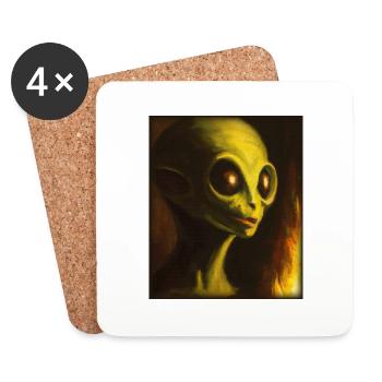 alien devil - Coasters (set of 4) - white - Front