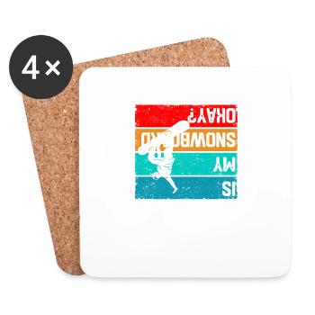 Snowboard Wintersport Snowboarder Ist mein Snow - Coasters (set of 4) - white - Front