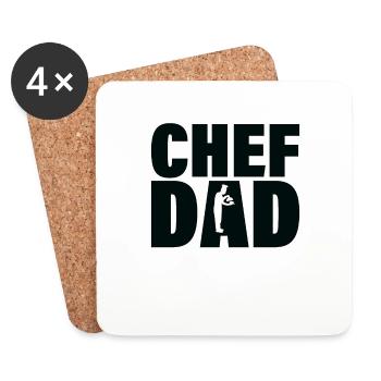 Emploi - Chefvater - Dessous de verre (lot de 4) - blanc - Devant