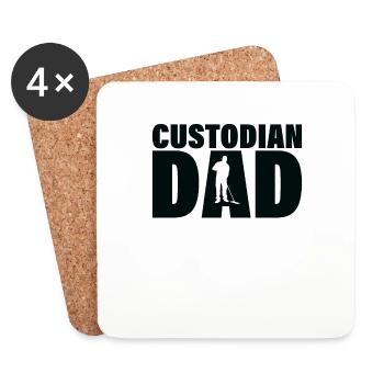 Job - Custodian Bank Father - Coasters (set of 4) - white - Front
