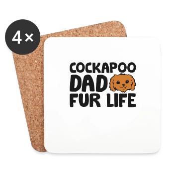 Kakadu Papa Fell Leben Lustiger Kakadu Hund - Untersetzer (4er-Set) - Weiß - Vorne