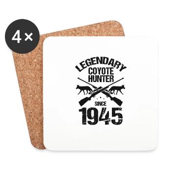 Coyote Capture and Coyote Hunter Design - Coasters (set of 4) - white - Front