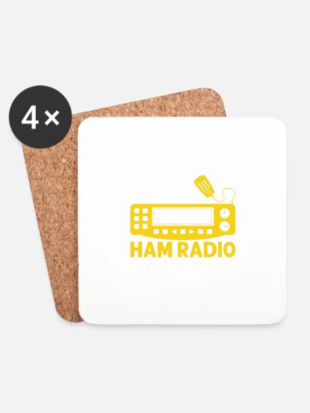 When All Else Fails Ham Radio Works Operator Amat - Untersetzer (4er-Set) - Weiß