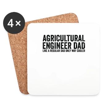 Papa - Agricultural Engineer - Coasters (set of 4) - white - Front