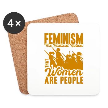 Autonomisation de l’égalité des sexes F - Dessous de verre (lot de 4) - blanc - Devant