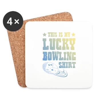 Chemise de bowling - Dessous de verre (lot de 4) - blanc - Devant