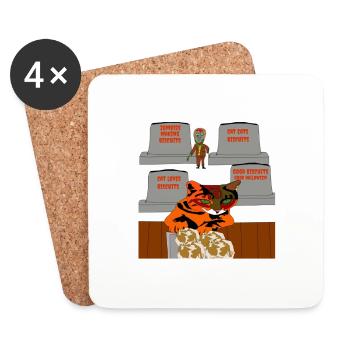 Kitty Time To Make Biscuits Christmas - Coasters (set of 4) - white - Front