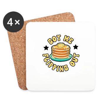 Pfannkuchenbäcker Frühstück Pfannkuchen Tag - Untersetzer (4er-Set) - Weiß - Vorne