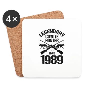 Legendary coyote hunter for coyote hunting - Coasters (set of 4) - white - Front