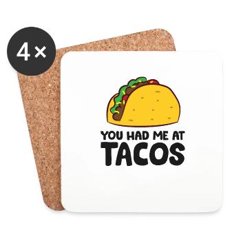 You Had Me At Tacos Cinco De Mayo Love Tacos - Coasters (set of 4) - white - Front