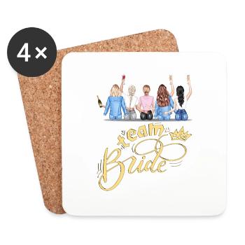 Bride bride wedding stag party bridesmaid party stag party - Coasters (set of 4) - white - Front