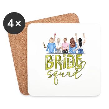 Bride bride wedding stag party bridesmaid party stag party - Coasters (set of 4) - white - Front