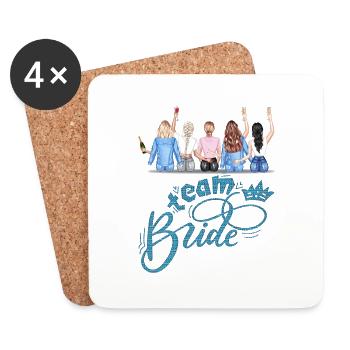 Bride bride wedding stag party bridesmaid party stag party - Coasters (set of 4) - white - Front