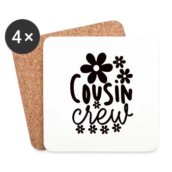 Cousin Team Family Relatives Friends Cousins - Coasters (set of 4) - white - Front