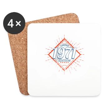 Limited Edition 1971 Vintage - Untersetzer (4er-Set) - Weiß - Vorne
