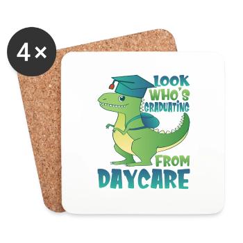 Look Who's Graduating From Daycare - Coasters (set of 4) - white - Front