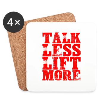 Talk Less Lift More 12 - Coasters (set of 4) - white - Front