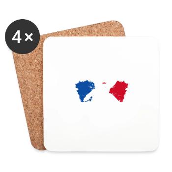 Un Électricien Au Courant Vaut Mieux Que Deux - Dessous de verre (lot de 4) - blanc - Devant