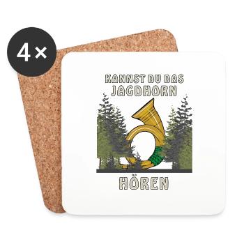 ENTENDEZ-VOUS LE COR DE CHASSE - Dessous de verre (lot de 4) - blanc - Devant