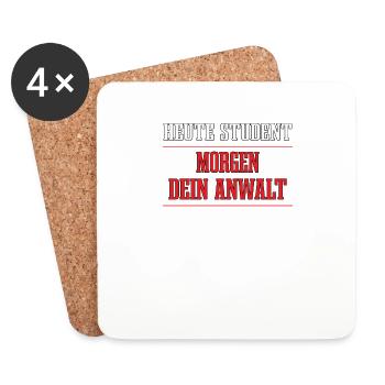 Lustiger Spruch Nerd für Studenten - Untersetzer (4er-Set) - Weiß - Vorne