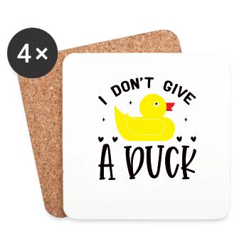 Duck family Rubber ducks Bathing duck Duck - Coasters (set of 4) - white - Front