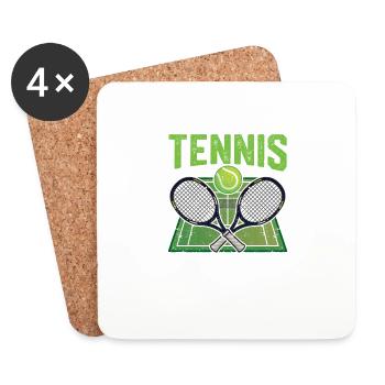 Ce n’est pas grave si vous n’aimez pas le tennis plus drôle - Dessous de verre (lot de 4) - blanc - Devant
