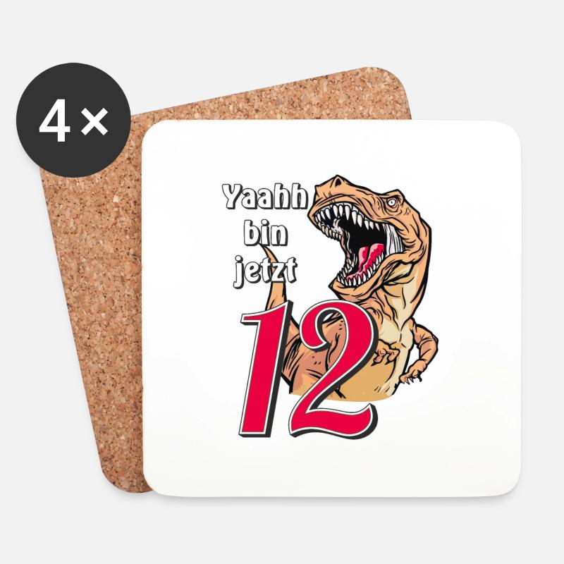 GEBURTSTAG Yaahh bin jetzt 12 - Untersetzer (4er-Set) - Weiß