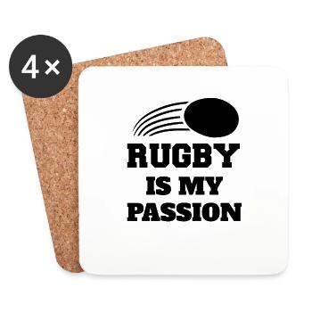 Rugby Coach Rugby Team Gift Rugby Player - Coasters (set of 4) - white - Front