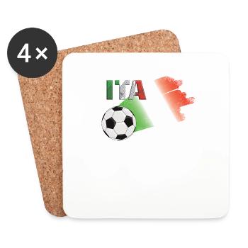 Fahne Italien - Untersetzer (4er-Set) - Weiß - Vorne