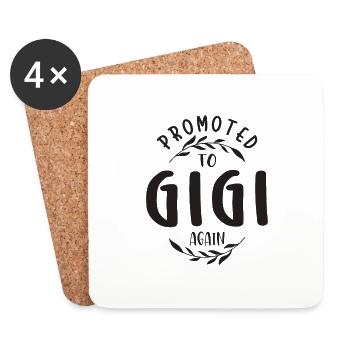 Promoted To Gigi Again - Mothers Day - Coasters (set of 4) - white - Front