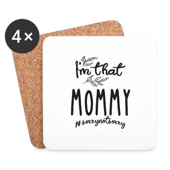 Je suis cette maman - Mère - Dessous de verre (lot de 4) - blanc - Devant