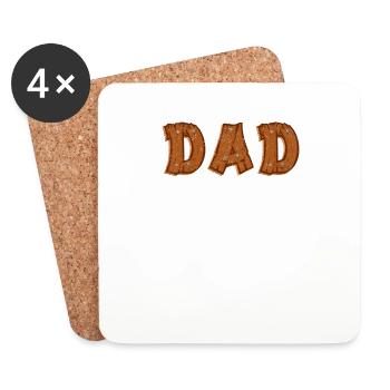 Papa Fixateur De Toutes Les Choses Drôles Menuisier Bricoleur - Dessous de verre (lot de 4) - blanc - Devant