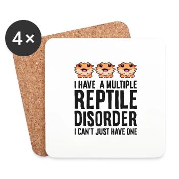 I Have Multiple Reptile Disorder I Can't Just - Coasters (set of 4) - white - Front