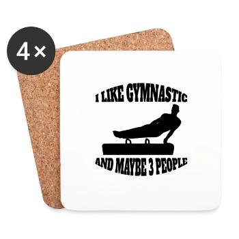 Gymnastics Floor exercises Gymnastics Gymnastics Club Apparatus gymnastics - Coasters (set of 4) - white - Front
