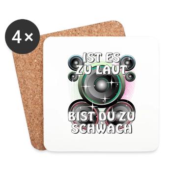 LAUTSPRECHER IST ES ZU LAUT BIST DU ZU SCHWACH - Untersetzer (4er-Set) - Weiß - Vorne
