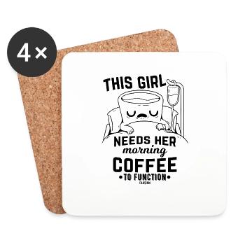 Kaffee Krankenhaus Medizin - Untersetzer (4er-Set) - Weiß - Vorne