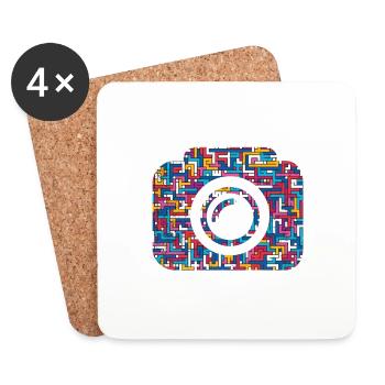 Kamera Fotokamera Linse - Untersetzer (4er-Set) - Weiß - Vorne