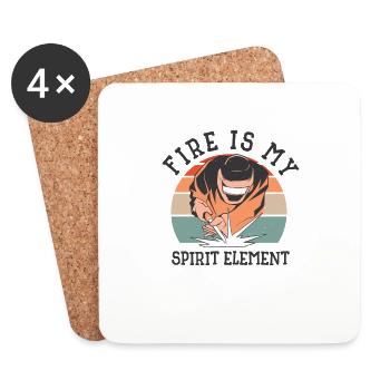 Welding Fire Spirit Element Metalworker Blacksmith - Coasters (set of 4) - white - Front