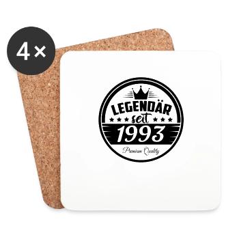 Geburtstag Legendär seit 1993 - Untersetzer (4er-Set) - Weiß - Vorne