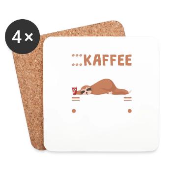 Der Kaffee Ist Kaputt Ich Bin Immer Noch Müde - Untersetzer (4er-Set) - Weiß - Vorne