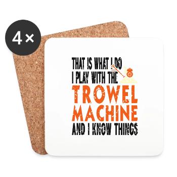 Concrete builder design for builders and construction site - Coasters (set of 4) - white - Front