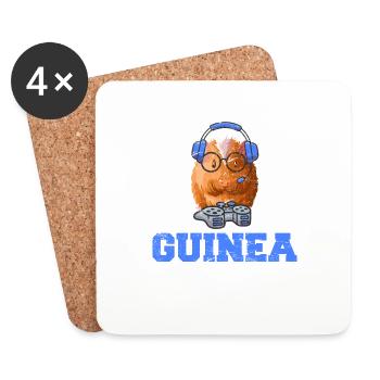 Cochon d’Inde Garçons Filles Drôle d’Amant Piggy Guinée Be - Dessous de verre (lot de 4) - blanc - Devant