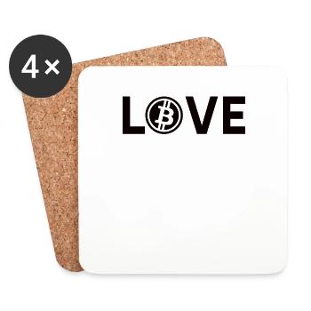 Bitcoin Plan B BTC Satoshi Krypto Hodl Maximalist - Untersetzer (4er-Set) - Weiß - Vorne