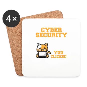 Computer Security Cyber Security Information Techn - Untersetzer (4er-Set) - Weiß - Vorne