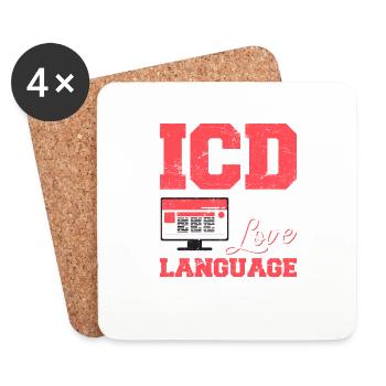 Funny Medical Coder ICD Medical Coding Medical Bil - Coasters (set of 4) - white - Front