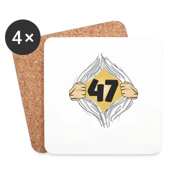 47 PUT ON SHIRT - Coasters (set of 4) - white - Front
