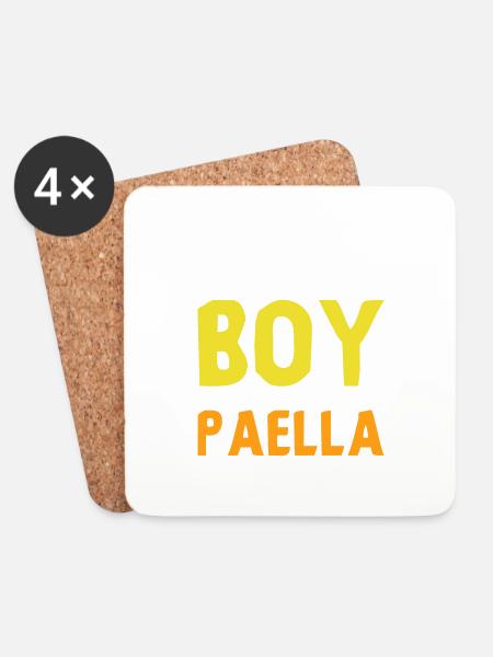 Just A Boy Who Loves Paella - Untersetzer (4er-Set) - Weiß