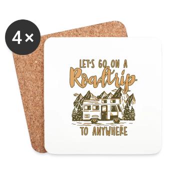 Partons en roadtrip n’importe où 2 - Dessous de verre (lot de 4) - blanc - Devant